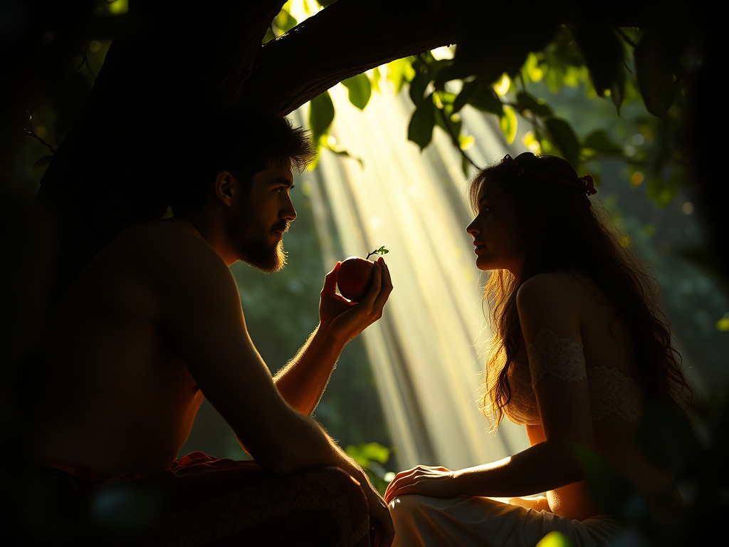 Representación bíblica de la caída del hombre en el Edén